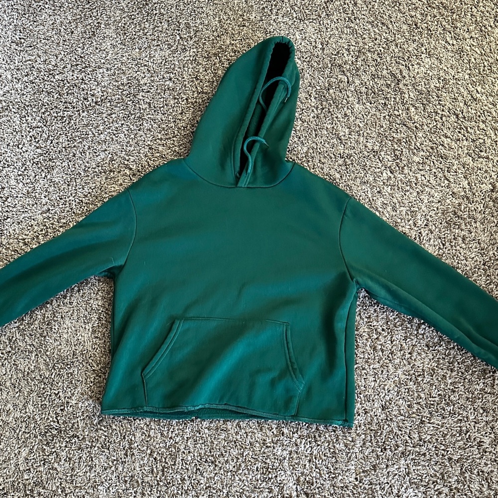 Green hoodie